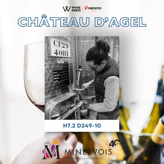 🤝WINE PARIS 2025 APPROCHE…

Parmi les 14 entreprises présentes sur l'espace Minervois au salon Wine Paris @vinexposium du 10 au 12 février prochain, retrouvez le @chateaudagelwinery 
Né de la rencontre entre un terroir d’exception et des passionnés de la vigne, le Château d’Agel incarne toute la richesse et la diversité du Minervois.
Ici, chaque vin est conçu avec amour : plaisant, soyeux, riche en caractère, issu exclusivement de cépages méridionaux baignés de soleil, de vent et de plaisir. 🍇🍷
.
.
.
 #appellation #salonpro #minervoiswine #dégustationdevin #minervois #wineparis #winetasting #salonprofessionnel #winetime #wineparis2025 #vinsdulanguedoc #narbonne #carcassonne